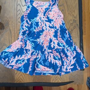 Lilly Pulitzer Blue and Pink Floral Dress